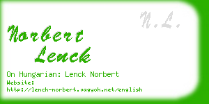 norbert lenck business card